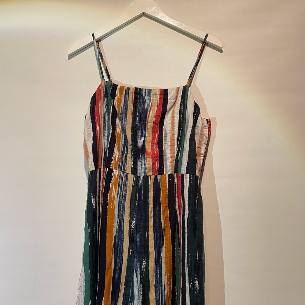 Miss Love Striped Flowy Jumpsuit